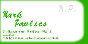 mark pavlics business card